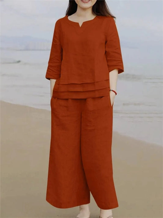 Rust Cotton Co-Ord Set
