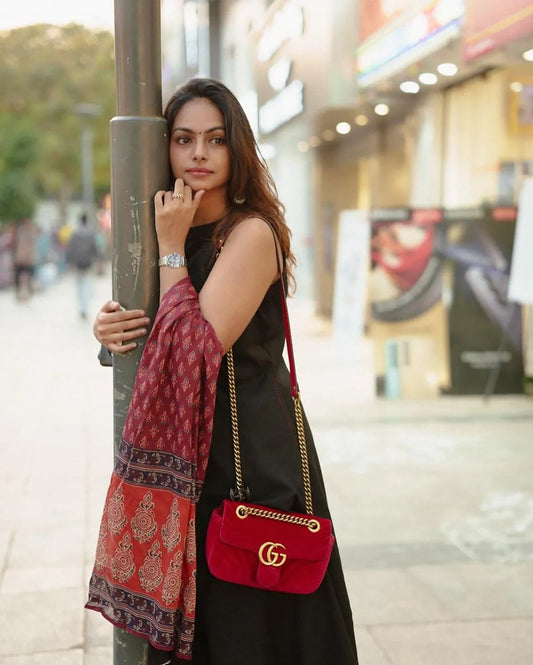 Cotton Cut Sleeve Kurta With Pant & Dupatta Set