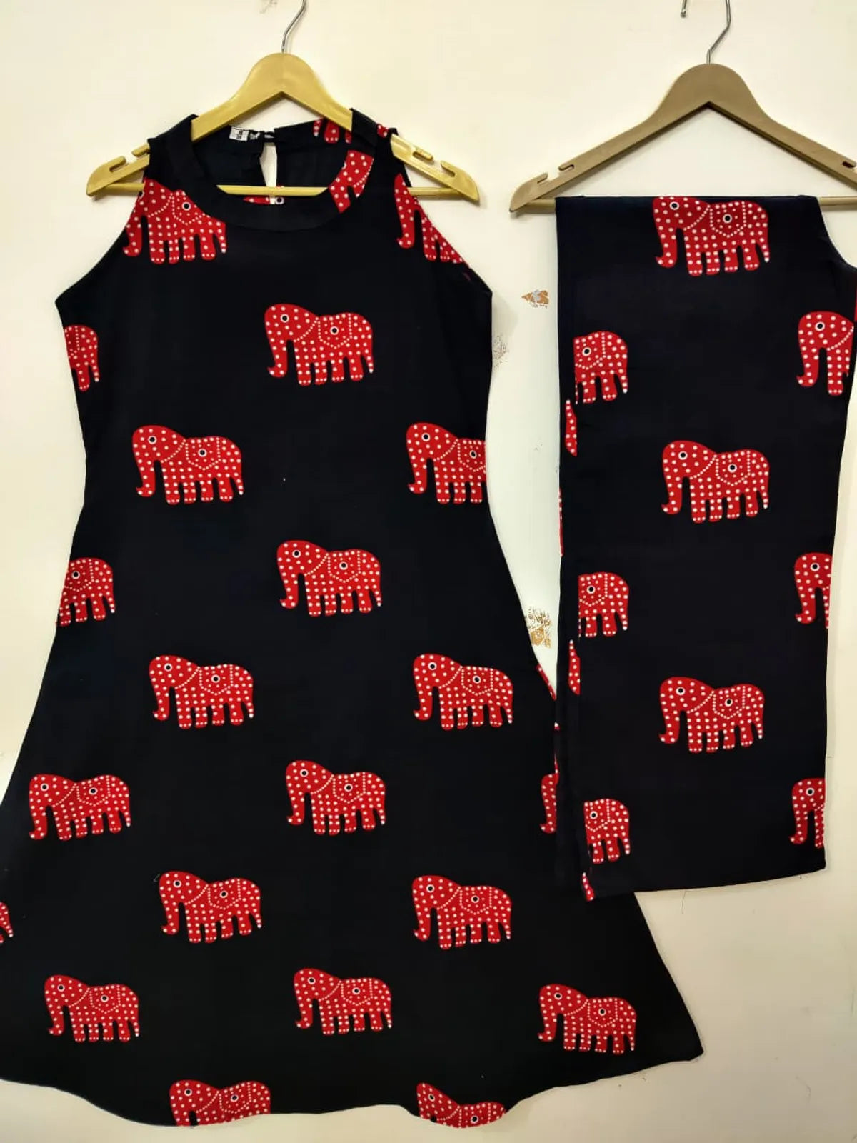 Cotton Cut Sleeve Printed Kurta & Pant Set