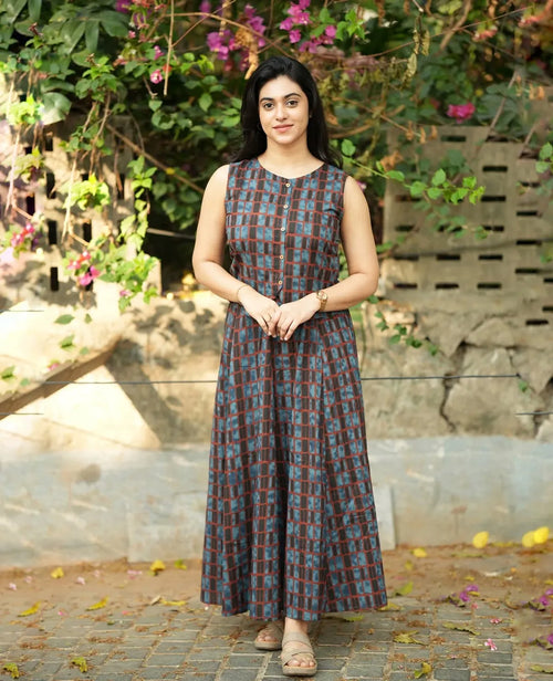 Cotton Cut Sleeve Top & Skirt
