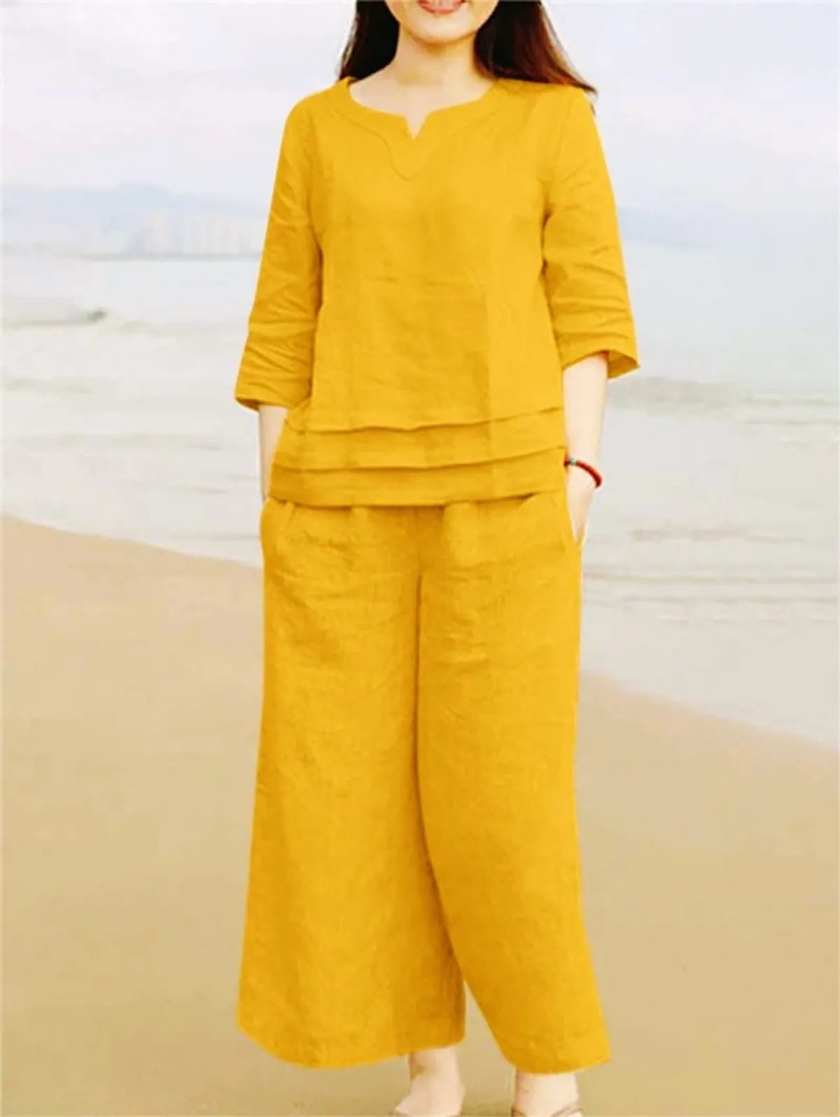 Yellow Cotton Co-Ord Set