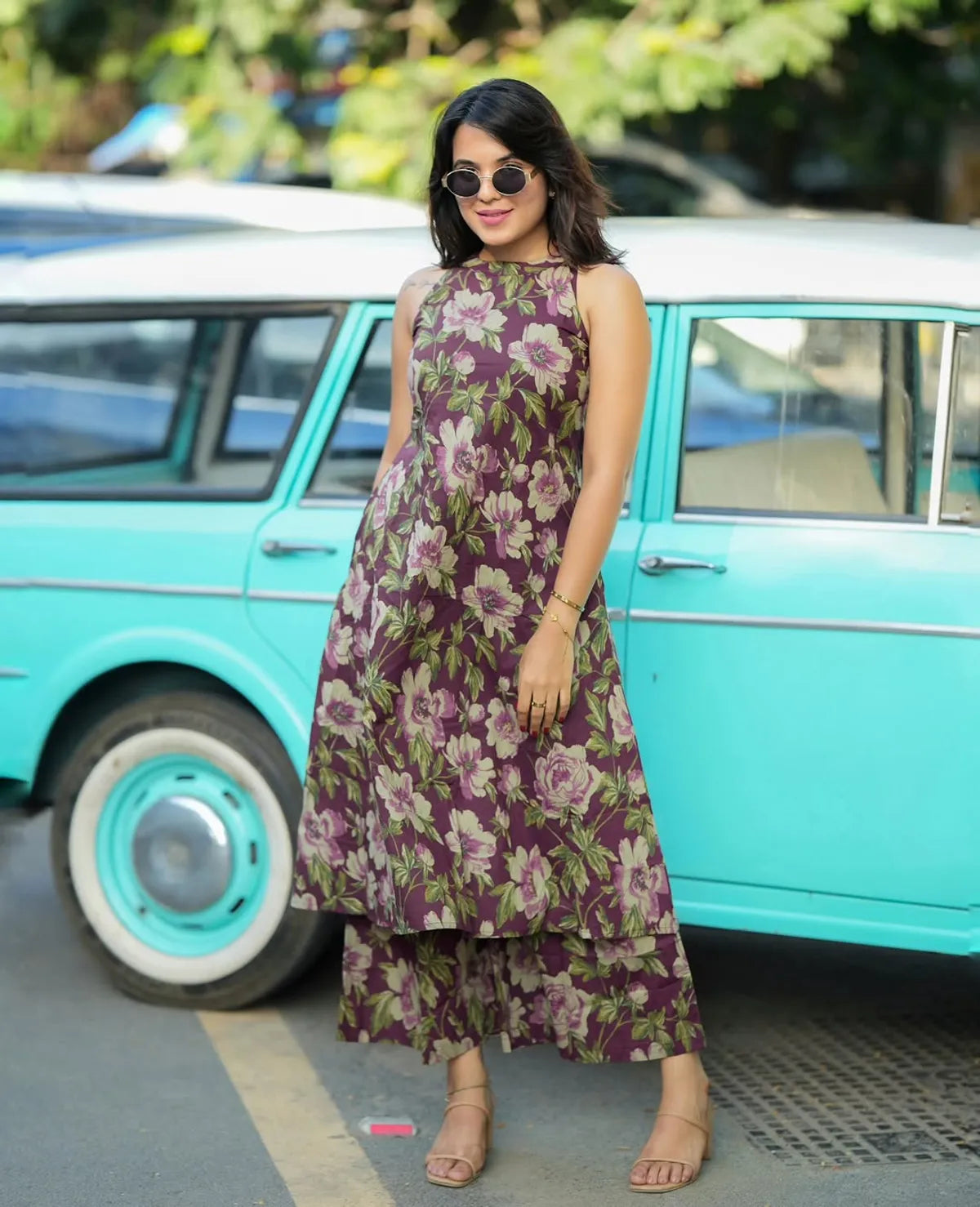 Cotton Cut Sleeve Floral Print Kurta & Pant Set