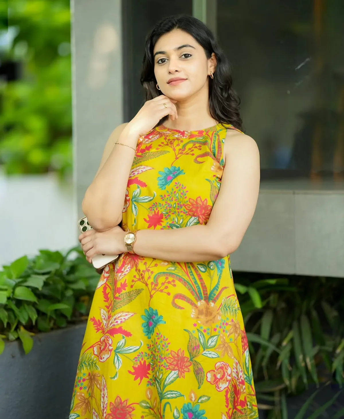 Cotton Cut Sleeve Floral Print Kurta & Pant Set.