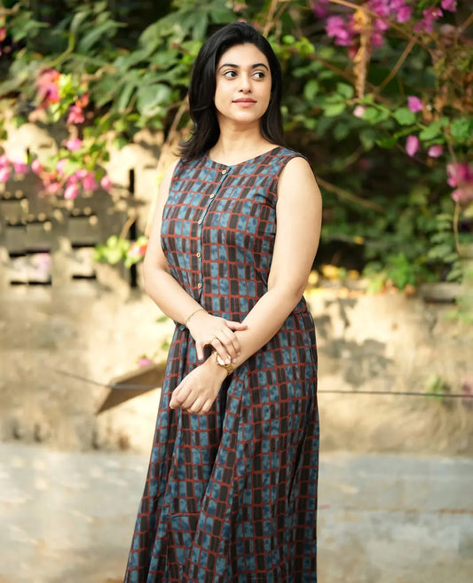 Cotton Cut Sleeve Top & Skirt